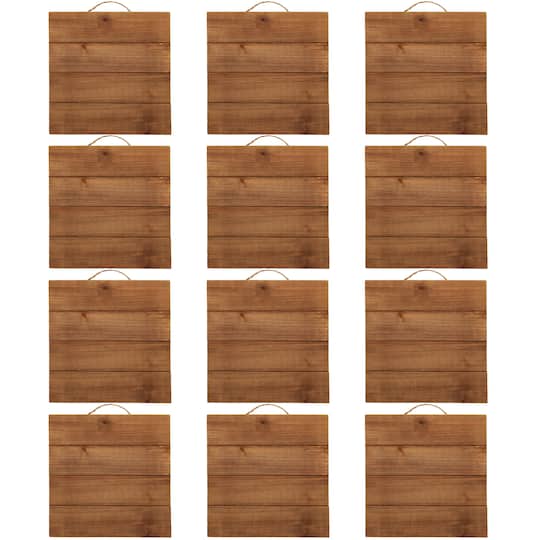 Make Market; 12 Pack: 10" Square Wood Pallet Plaque by Make Market®; Category:Plaques; Image:1